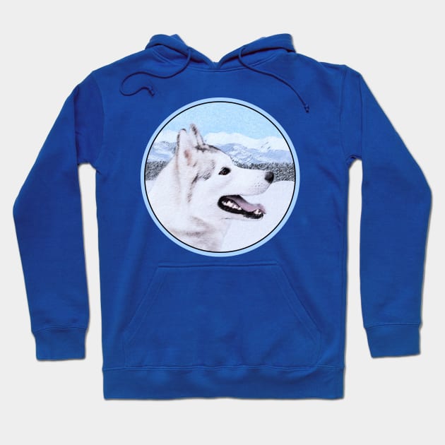 Siberian Husky (Silver and White) Hoodie by Alpen Designs